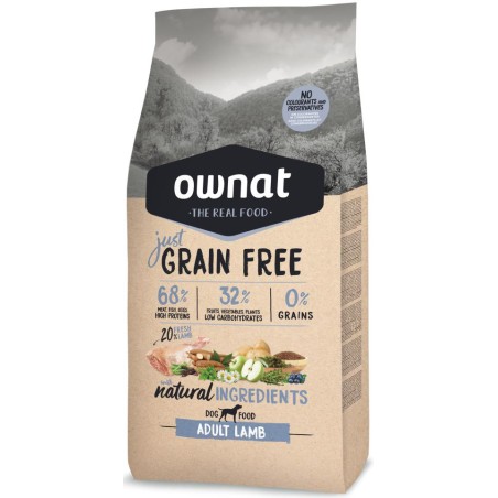 JUST DOG GRAIN FREE ADULT LAMB 14KG