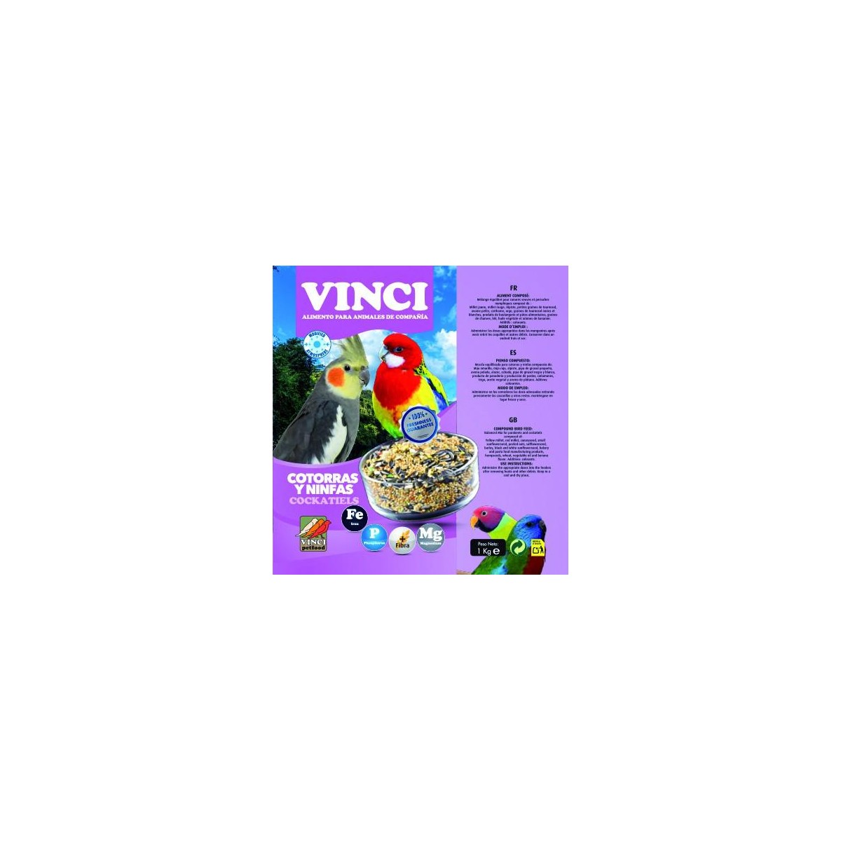 VINCI 5KG MIXTURA NINFAS-COTORRAS