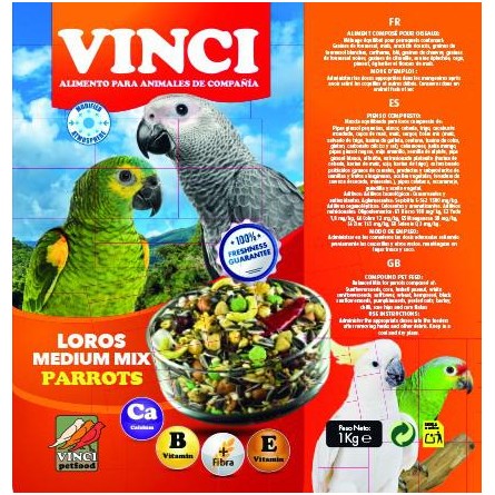 VINCI 1KG MIXTURA LOROS MEDIUM 