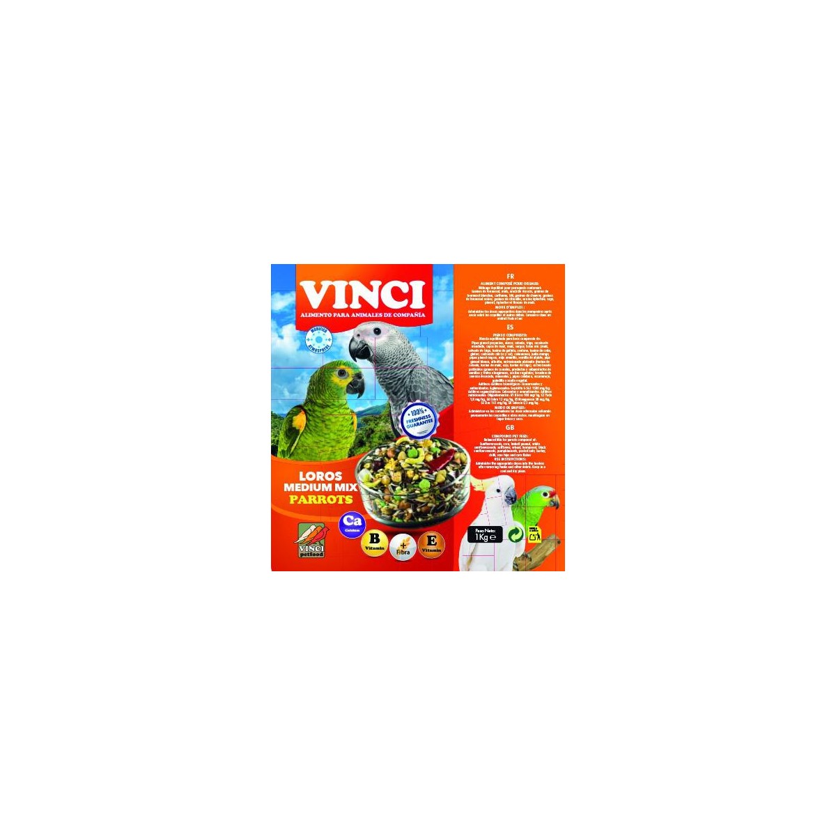 VINCI 1KG MIXTURA LOROS MEDIUM 