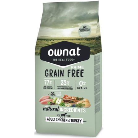 PRIME DOG GRAIN FREE ADULT CHICKEN&TURKEY 3KG