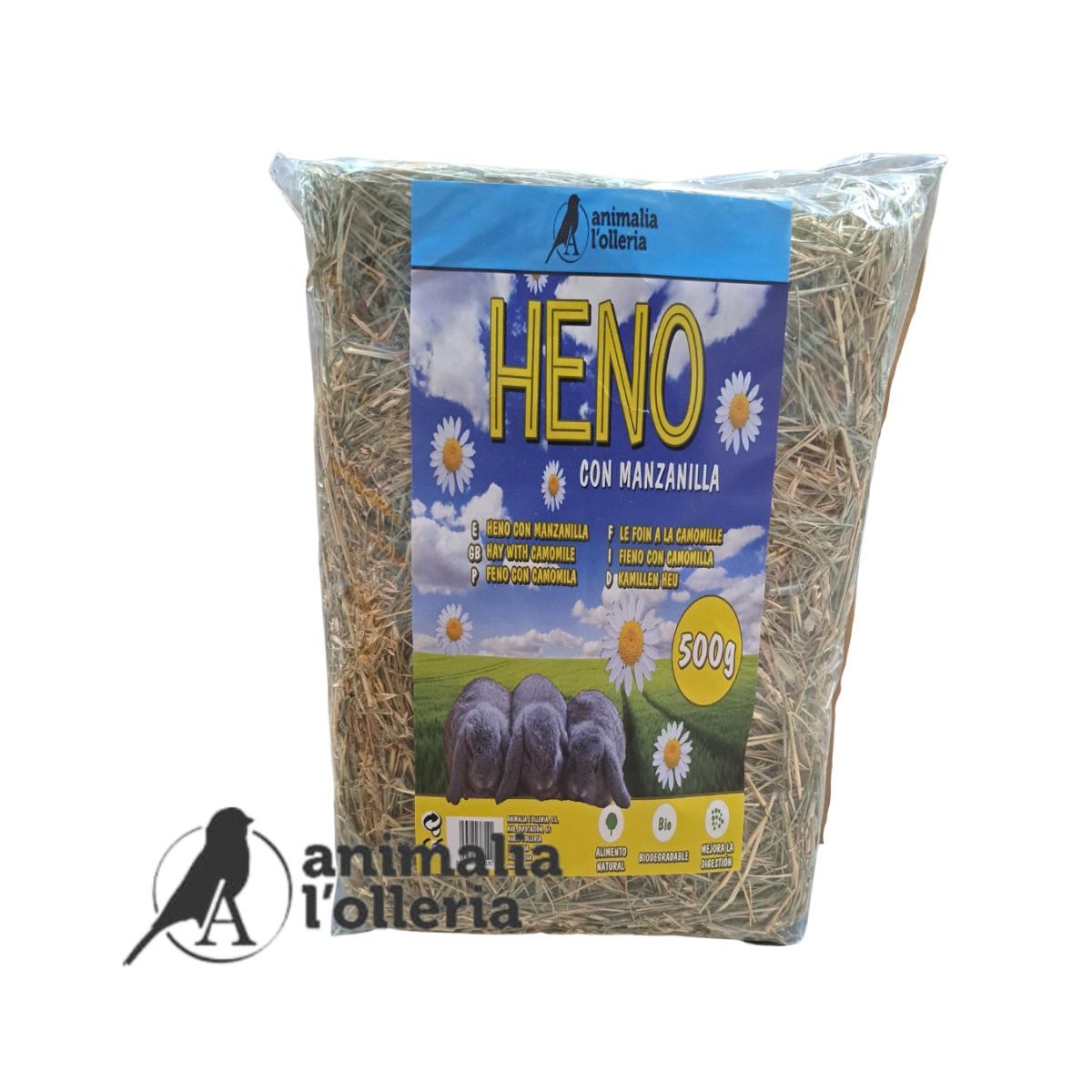 HENO MANZANILLA ANIMALIA 500GR