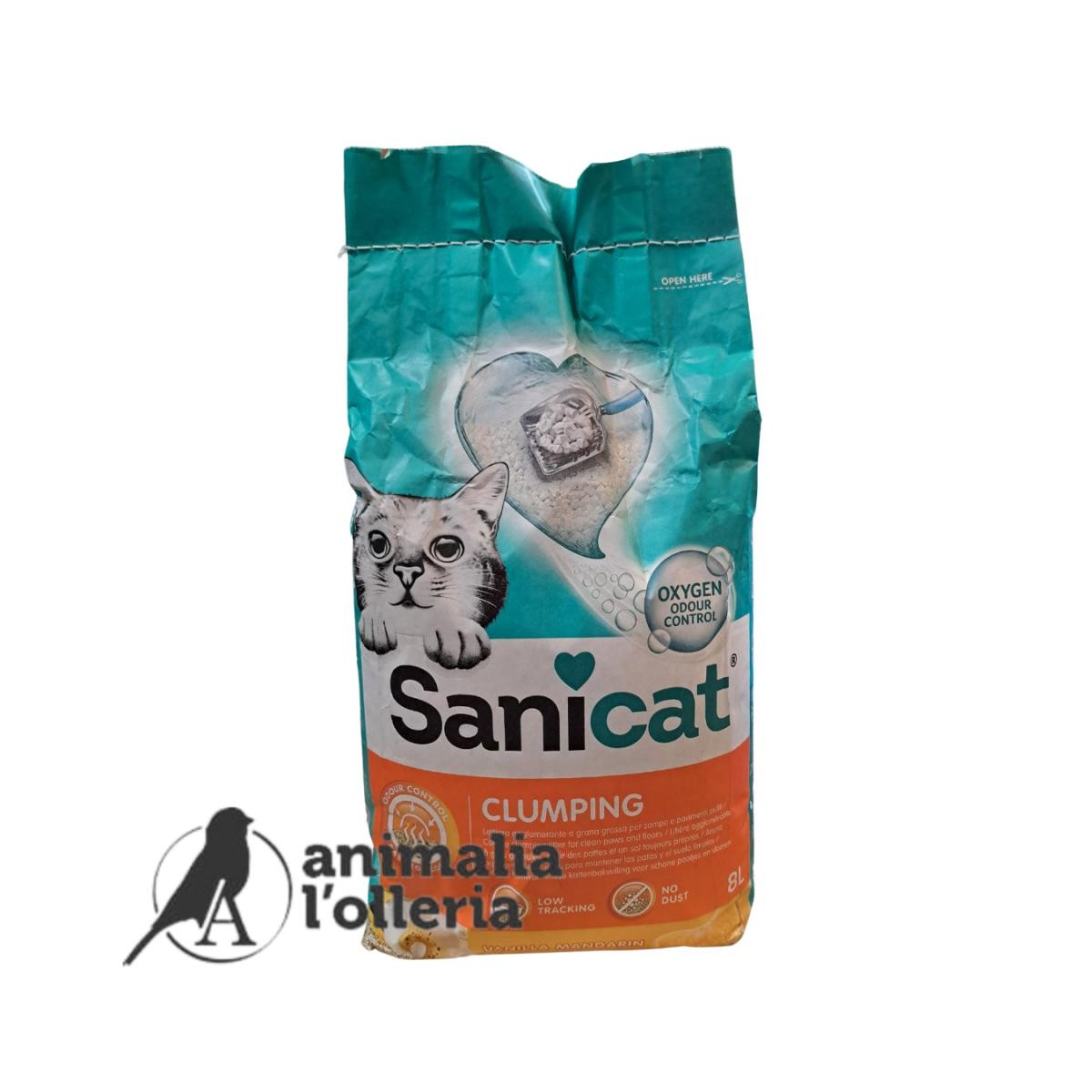 SANICAT CLUMPING VAINILLA/MANDARINA 8LT