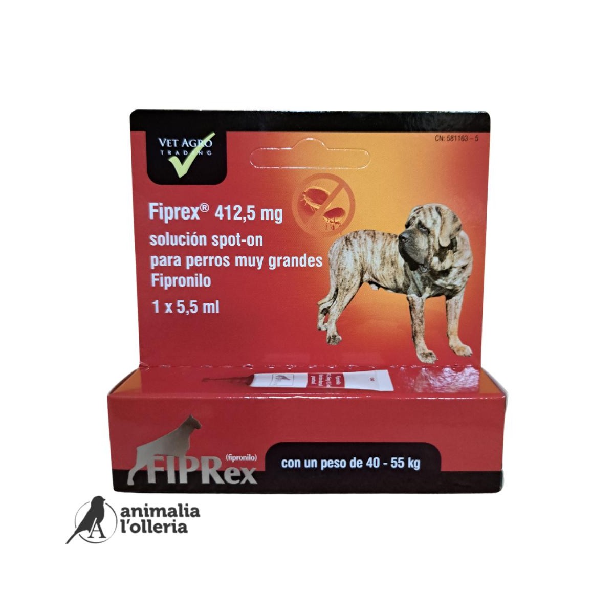 FIPREX PERROS 40-55KG   1X5 5ML/412 5MG 