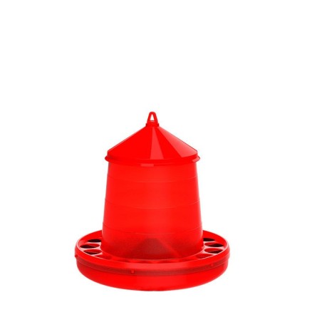 TOLVA PLASTICO PARA GALLINAS 4kg ROJA