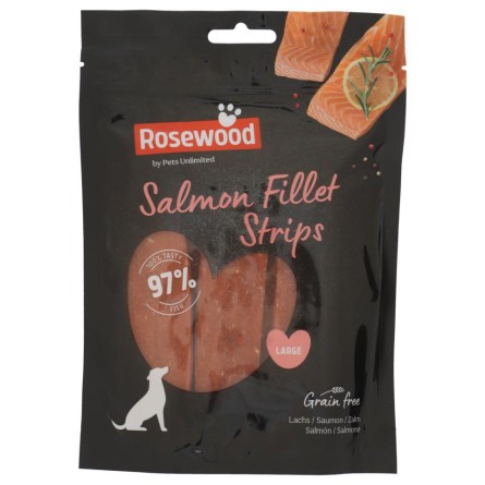 TIRAS DE FILETE DE SALMÓN AL PALO DE ROSA L  150GR