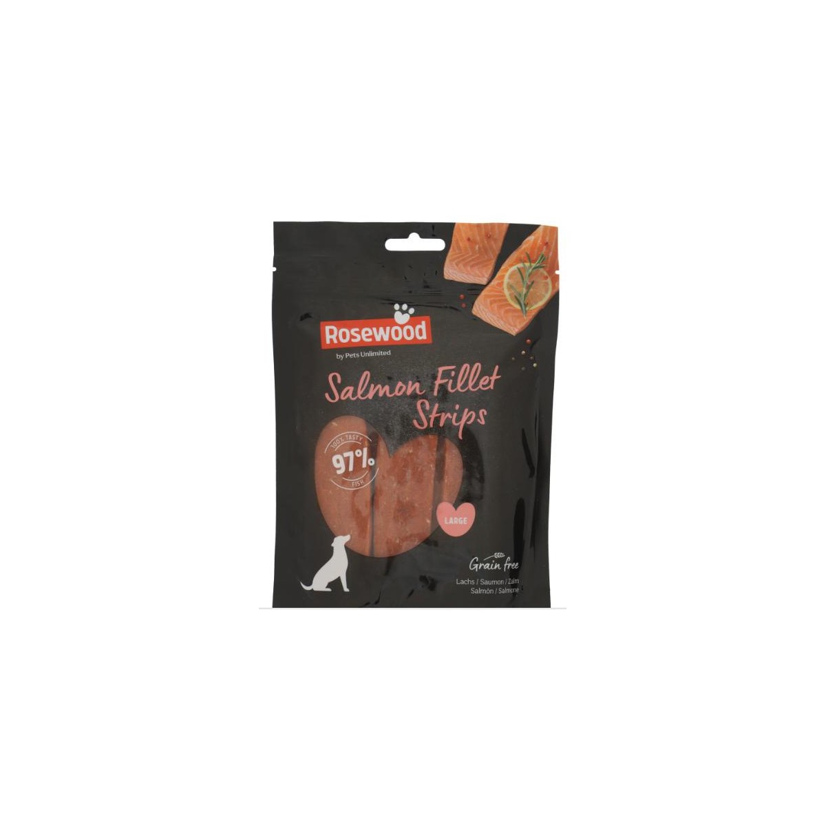 TIRAS DE FILETE DE SALMÓN AL PALO DE ROSA L  150GR