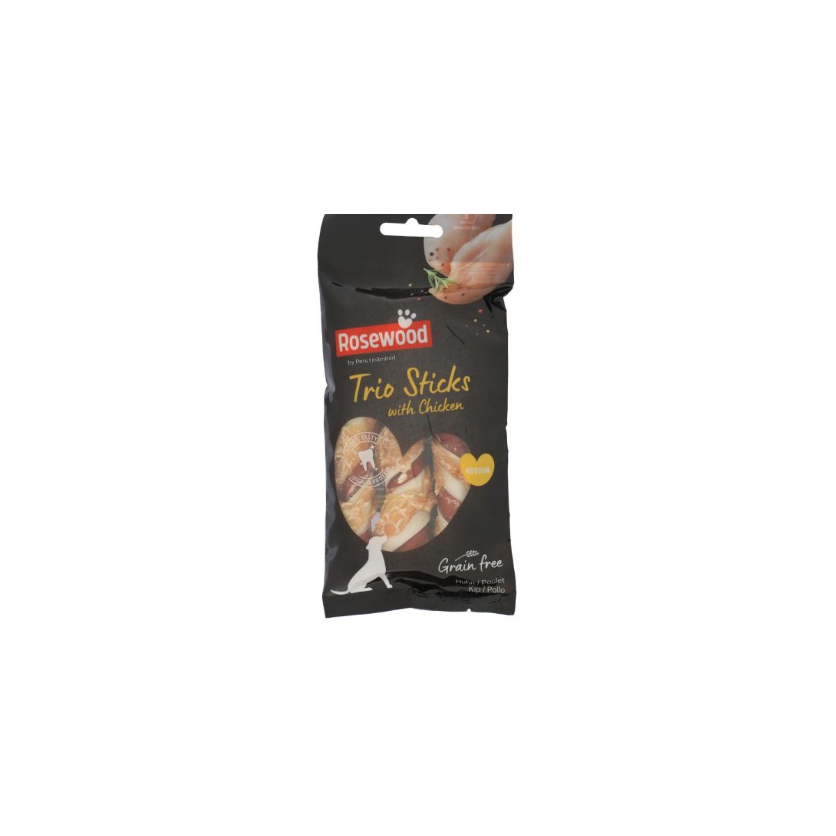 PALITOS DE PALO DE ROSA TRIO POLLO M  90GR