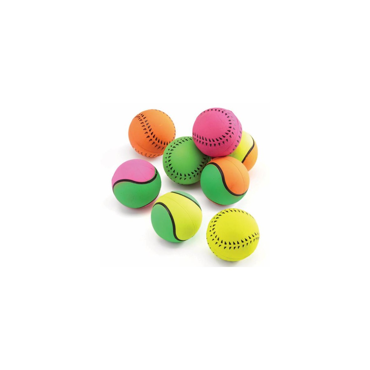 PELOTA GOMA SPORT COLOR NEON 7 5CM