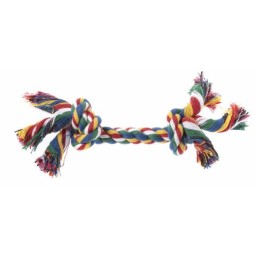 JUGUETE CUERDA 2 NUDOS COLORES 20CM