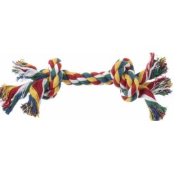 JUGUETE CUERDA 2 NUDOS COLORES 26CM