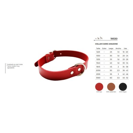 COLLAR CUERO AMAZONE