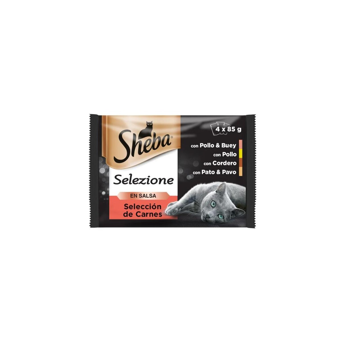 SHEBA SELECCION DE CARNES 4x85gr