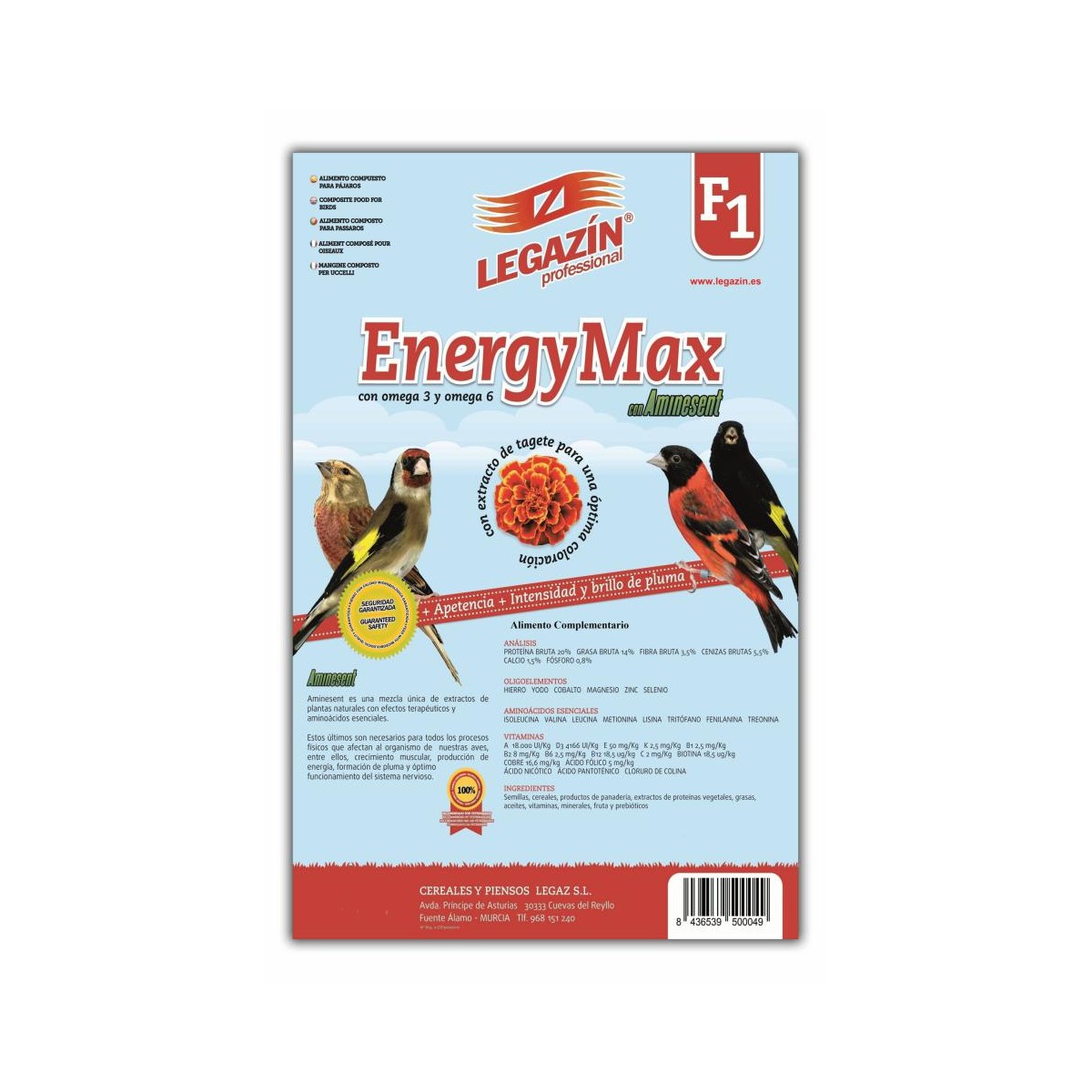 PIENSO LEGAZIN SILVESTRE 800GR