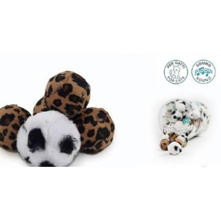 PELOTA ANIMAL PRINT DE PELUCHE UND  C/SURTIDOS 